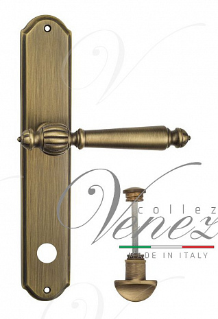 Дверная ручка Venezia "PELLESTRINA" WC-2 на планке PL02 матовая бронза