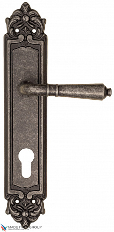 Дверная ручка на планке Fratelli Cattini "TOSCANA" CYL PL96-IA античное серебро