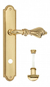 Дверная ручка Venezia "FLORENCE" WC-2 на планке PL98 полированная латунь