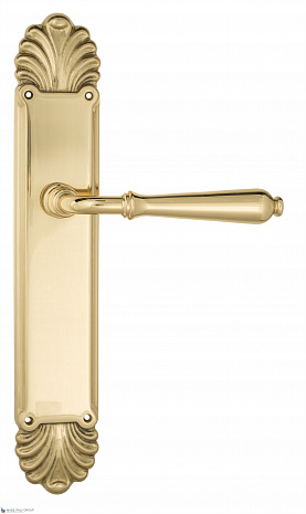 Дверная ручка Venezia "CLASSIC" на планке PL87 полированная латунь