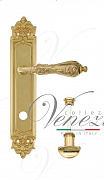 Дверная ручка Venezia "MONTE CRISTO" WC-2 на планке PL96 полированная латунь