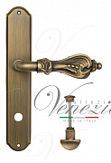 Дверная ручка Venezia "FLORENCE" WC-2 на планке PL02 матовая бронза
