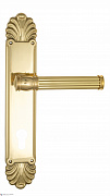 Дверная ручка Venezia "IMPERO" CYL на планке PL87 полированная латунь