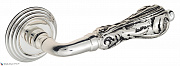 Дверная ручка Venezia "MONTE CRISTO" D8 натуральное серебро + черный