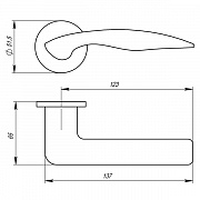 Ручка раздельная WAVE URS SN-3 Матовый никель