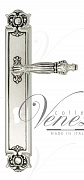 Дверная ручка Venezia "OLIMPO" CYL на планке PL97 натуральное серебро + черный