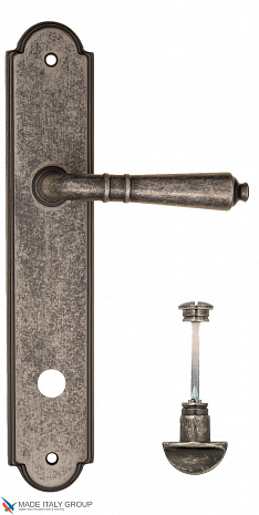 Дверная ручка на планке Fratelli Cattini "TOSCANA" WC-2 PL257-IA античное серебро