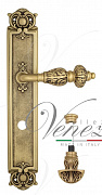 Дверная ручка Venezia "LUCRECIA" WC-4 на планке PL97 французское золото + коричневый