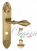 Дверная ручка Venezia "ANAFESTO" WC-2 на планке PL90 полированная латунь
