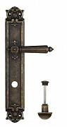 Дверная ручка Venezia "CASTELLO" WC-2 на планке PL97 античная бронза