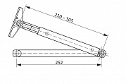 Комплект стандартных рычажных тяг для доводчиков G-U OTS 510/OTS 530, цвет - белый.
