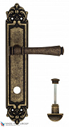 Дверная ручка Venezia "CALLISTO" WC-2 на планке PL96 античная бронза