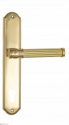 Дверная ручка Venezia "IMPERO" CYL на планке PL02 полированная латунь