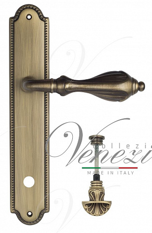Дверная ручка Venezia "ANAFESTO" WC-4 на планке PL98 матовая бронза