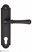 Дверная ручка на планке Fratelli Cattini "GRACIA" CYL PL248-NM матовый черный