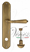 Дверная ручка Venezia "VIGNOLE" WC-2 на планке PL02 матовая бронза