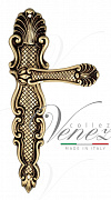 Дверная ручка Venezia "FENICE" на планке PL92 французское золото + коричневый