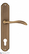 Дверная ручка на планке Fratelli Cattini "LUCCIA" CYL PL02-BY матовая бронза