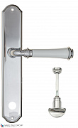 Дверная ручка на планке Fratelli Cattini "GRACIA CERAMICA BIANCO" WC-2 PL02-CR полированный хром