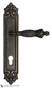 Дверная ручка Venezia "OLIMPO" CYL на планке PL96 античное серебро