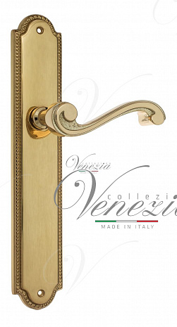Дверная ручка Venezia "VIVALDI" на планке PL98 полированная латунь