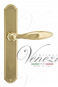 Дверная ручка Venezia "MAGGIORE" на планке PL02 полированная латунь