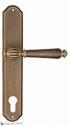 Дверная ручка на планке Fratelli Cattini "MARANI" CYL PL02-BY матовая бронза