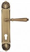 Дверная ручка Venezia "CLASSIC" CYL на планке PL87 матовая бронза