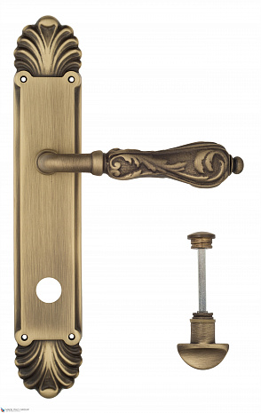 Дверная ручка Venezia "MONTE CRISTO" WC-2 на планке PL87 матовая бронза