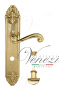 Дверная ручка Venezia "CARNEVALE" WC-2 на планке PL90 полированная латунь