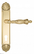 Дверная ручка Venezia "OLIMPO" CYL на планке PL87 полированная латунь