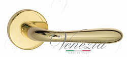Дверная ручка на круглом основании Fratelli Cattini "GOCCIA" 7-OLV полированная латунь