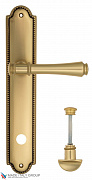 Дверная ручка Venezia "CALLISTO" WC-2 на планке PL98 французское золото + коричневый