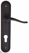 Дверная ручка на планке Fratelli Cattini "LAVERA" CYL PL288-NM матовый черный