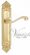 Дверная ручка Venezia "VIVALDI" на планке PL96 полированная латунь