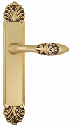 Дверная ручка Venezia "CASANOVA" на планке PL87 французское золото + коричневый