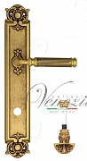 Дверная ручка Venezia "MOSCA" WC-4 на планке PL97 французское золото + коричневый