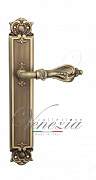 Дверная ручка Venezia "FLORENCE" на планке PL97 матовая бронза