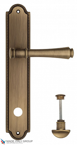 Дверная ручка Venezia "CALLISTO" WC-2 на планке PL98 матовая бронза