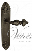 Дверная ручка Venezia "LUCRECIA" на планке PL90 античное серебро