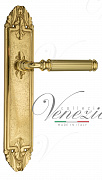 Дверная ручка Venezia "MOSCA" на планке PL90 полированная латунь