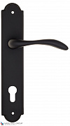 Дверная ручка на планке Fratelli Cattini "LUCCIA" CYL PL257-NM матовый черный