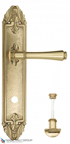 Дверная ручка Venezia "CALLISTO" WC-2 на планке PL90 полированная латунь