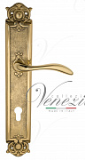 Дверная ручка Venezia "ALESSANDRA" CYL на планке PL97 полированная латунь