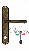 Дверная ручка Venezia "MOSCA" WC-2 на планке PL02 античная бронза