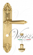 Дверная ручка Venezia "CASTELLO" WC-2 на планке PL90 полированная латунь