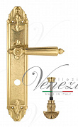 Дверная ручка Venezia "CASTELLO" WC-4 на планке PL90 полированная латунь
