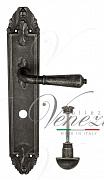 Дверная ручка Venezia "VIGNOLE" WC-2 на планке PL90 античное серебро