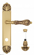 Дверная ручка Venezia "MONTE CRISTO" WC-4 на планке PL87 французское золото + коричневый