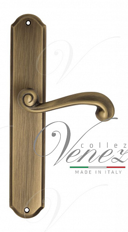Дверная ручка Venezia "CARNEVALE" на планке PL02 матовая бронза